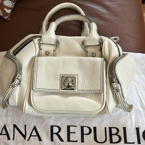 Banana Republic cream/off white leather mini bag- like new